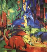 Franz Marc Radjur in the forest II oil painting artist